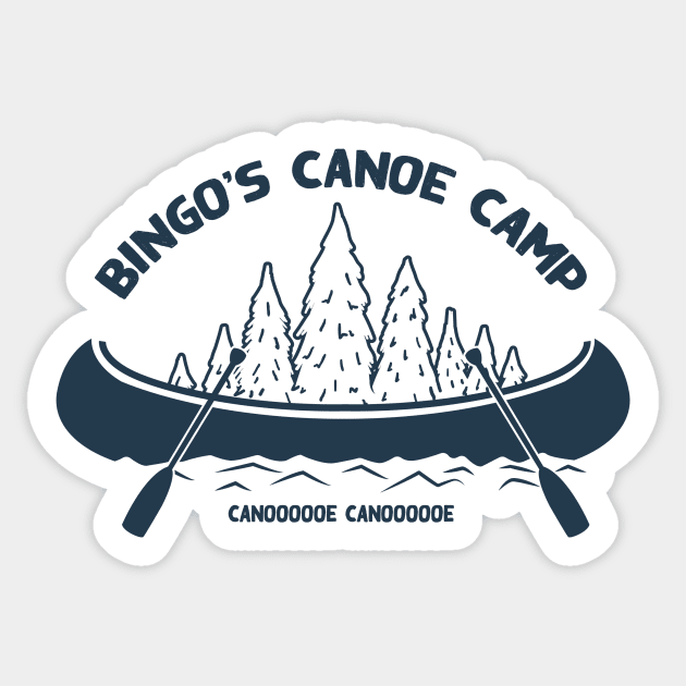 Bingo's Canoe Camp Sticker by Cat Bone Design